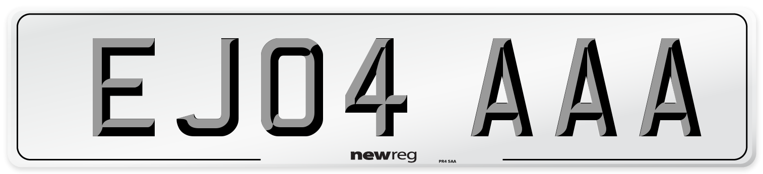 EJ04 AAA Number Plate from New Reg